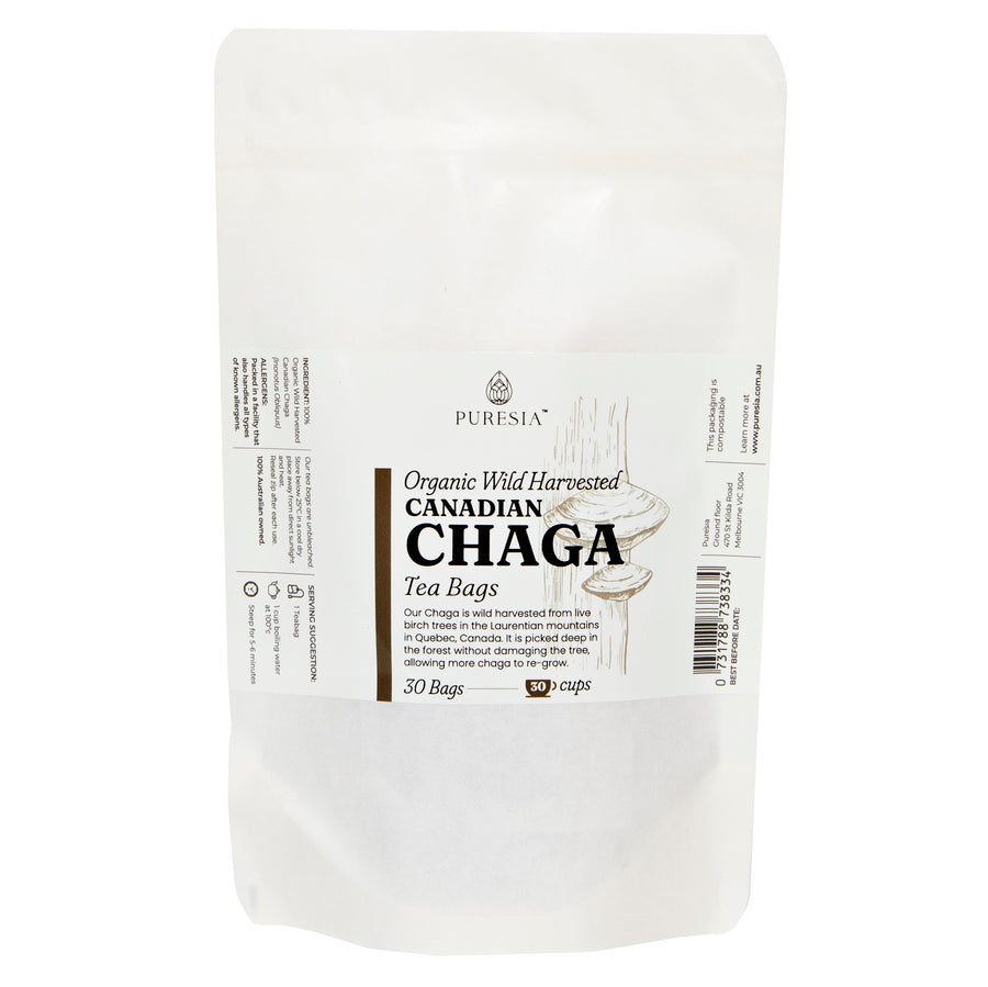 Canadian Chaga Tea Bags | Chaga Tea Bags | Puresia